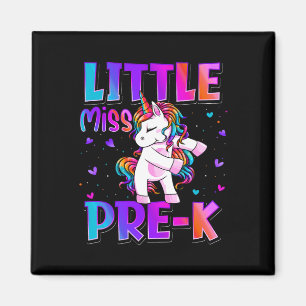 Kleine Miss Pre-K Unicorn zurück zu Schulmädchen Magnet