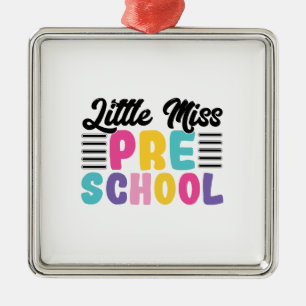 Kleine Miss Pre School Ornament Aus Metall