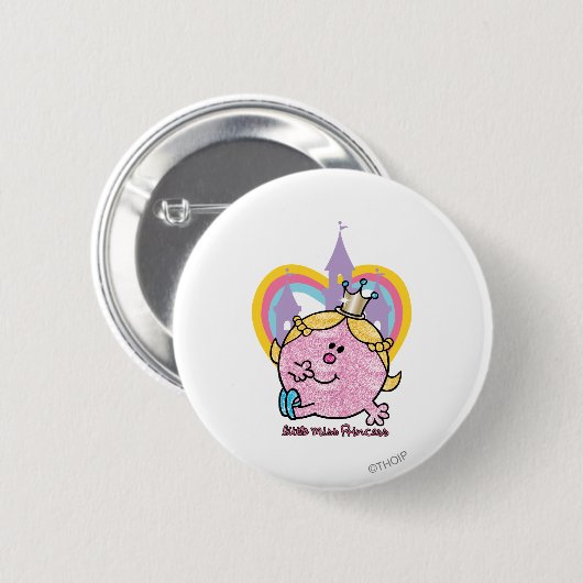 Kleine Miss Prinzessin mit Schloss & Herz Button (Vorne & Hinten)