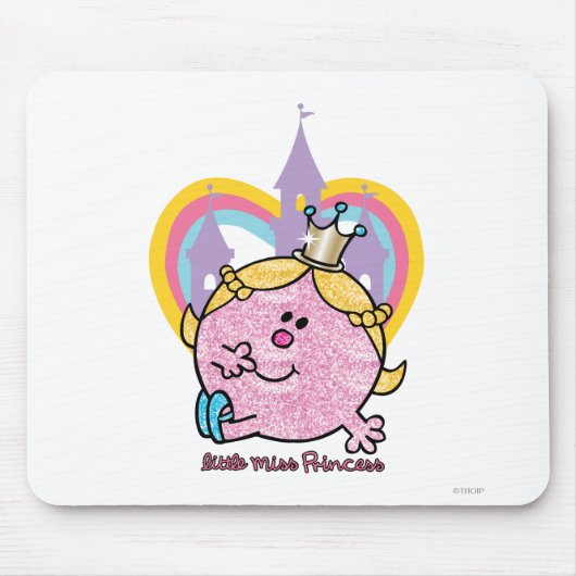 Kleine Miss Prinzessin mit Schloss & Herz Mousepad (Vorne)