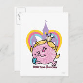 Kleine Miss Prinzessin mit Schloss & Herz Postkarte (Vorne/Hinten)