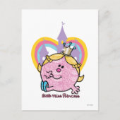 Kleine Miss Prinzessin mit Schloss & Herz Postkarte (Vorderseite)