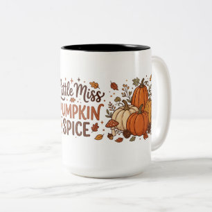 Kleine Miss Pumpkin Spice Zweifarbige Tasse