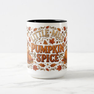 Kleine Miss Pumpkin Spice Zweifarbige Tasse
