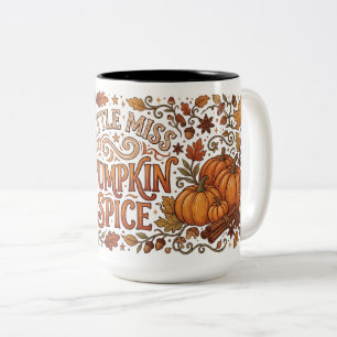 Kleine Miss Pumpkin Spice Zweifarbige Tasse