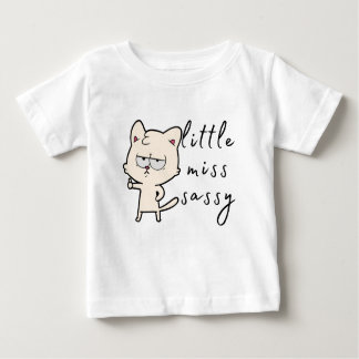 Kleine Miss Sassy (Daumen hoch Katze) Baby T-shirt