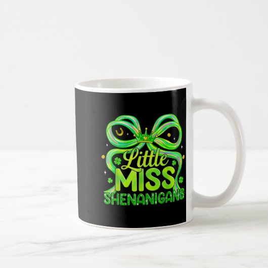 Kleine Miss Schabernack St. Patricks Tag CoquetteL Kaffeetasse (Rechts)