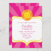 Kleine Miss Sonnenschein Sonne Einladung Rays Stre (Vorne/Hinten)