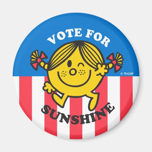 Kleine Miss Sunshine "Abstimmung für Sonnenschein" Magnet (Vorne)