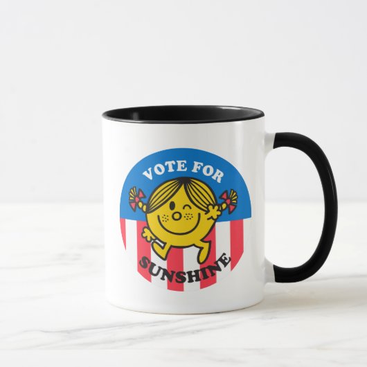 Kleine Miss Sunshine "Abstimmung für Sonnenschein" Tasse (Rechts)