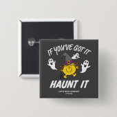 Kleine Miss Sunshine Haunt es Halloween Button (Vorne & Hinten)