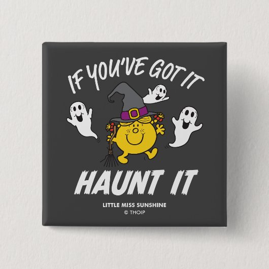 Kleine Miss Sunshine Haunt es Halloween Button (Vorderseite)