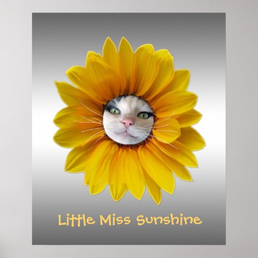 Kleine Miss Sunshine lächelnd Katze Poster (Vorne)
