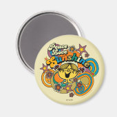 Kleine Miss Sunshine Peace Liebe Sunshine Magnet (Vorderseite/Rückseite)