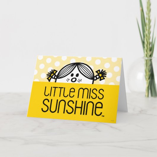 Kleine Miss Sunshine Peeking Karte (Vorderseite)
