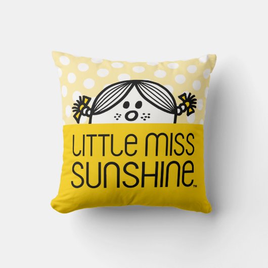 Kleine Miss Sunshine Peeking Kissen (Vorderseite)