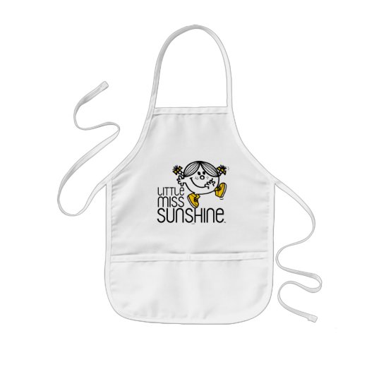 Kleine Miss Sunshine Spaziergang auf Name Graphic Kinderschürze (Vorne)