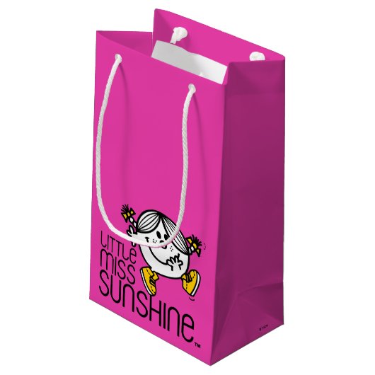 Kleine Miss Sunshine Spaziergang auf Name Graphic Kleine Geschenktüte (Rückseite Schrägansicht)