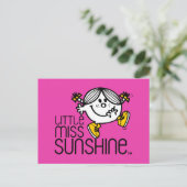 Kleine Miss Sunshine Spaziergang auf Name Graphic Postkarte (Stehend Vorderseite)