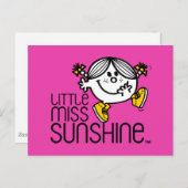 Kleine Miss Sunshine Spaziergang auf Name Graphic Postkarte (Vorne/Hinten)