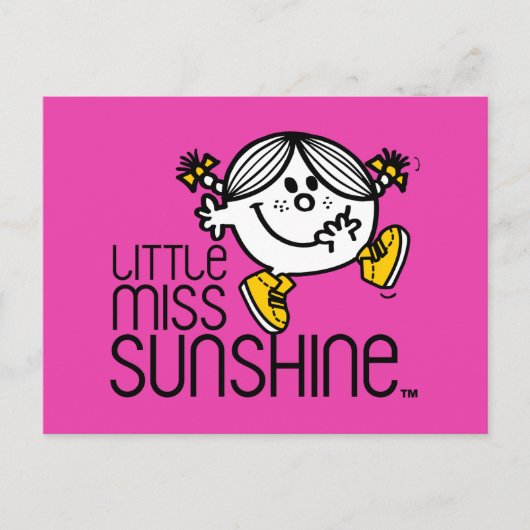 Kleine Miss Sunshine Spaziergang auf Name Graphic Postkarte (Vorderseite)