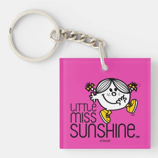 Kleine Miss Sunshine Spaziergang auf Name Graphic Schlüsselanhänger (Vorderseite)
