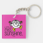 Kleine Miss Sunshine Spaziergang auf Name Graphic Schlüsselanhänger (Rückseite)