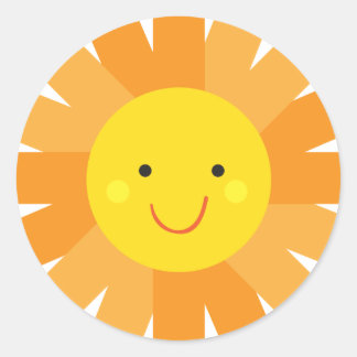 Kleine Miss Sunshine Sun Einladung Polka Dot Runder Aufkleber