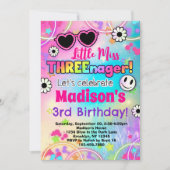 Kleine Miss Threenager 3. Geburtstag Einladung (Vorderseite)