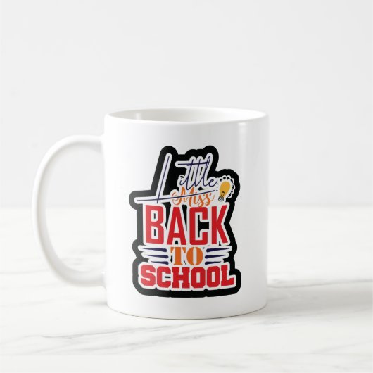 Kleine Miss zurück zur Schule Kaffeetasse (Links)