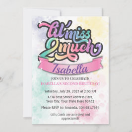 Kleine Miss zwei viel Geburtstag Einladung! Einladung