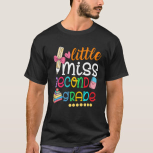 Kleine Miss zweite Klasse für Kinder Mädchen zurüc T-Shirt