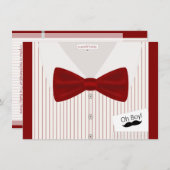 Kleine Mister Bowtie Babydusche Einladung (Vorne/Hinten)