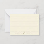 Kleine, Mit Monogramm Musiknote Cards Mitteilungskarte (Rückseite)