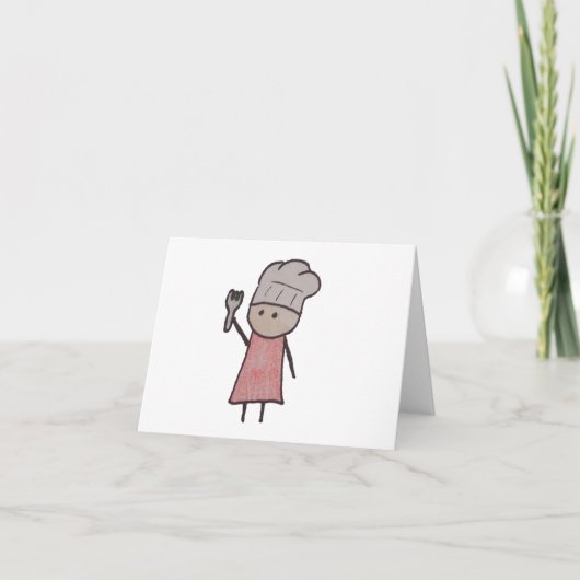 Kleine Mitteilungskarten mit Köche (Vorderseite)