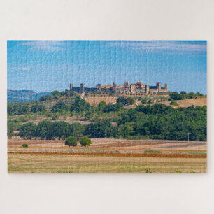 Kleine mittelalterliche Stadt Monteriggioni Skylin Puzzle