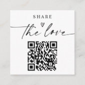 Kleine moderne Share the Love Karten mit QR-Code (Vorderseite)