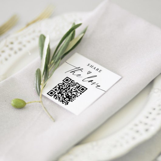 Kleine moderne Share the Love Karten mit QR-Code