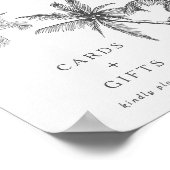 Kleine, moderne tropische Karten + Geschenke Hochz Poster (Ecke)