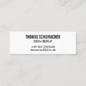 Kleine Moderne Visitenkarten Vorlage - Mini Visitenkarte (Rückseite)