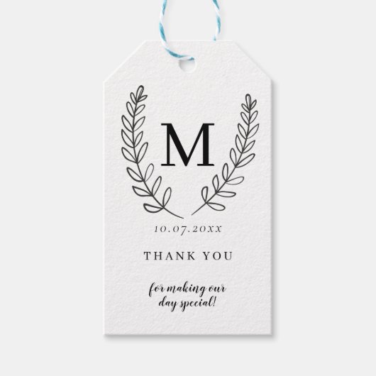 Kleine Monogram-benutzerdefinierte Geschenktags Geschenkanhänger (Vorderseite)
