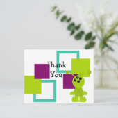 Kleine Monster-Alien-Kreaturen Dankeskarte (Stehend Vorderseite)