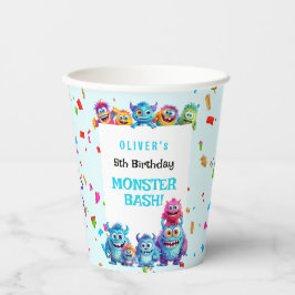 Kleine Monster Boy Birthday Party Paper Cups Pappbecher
