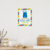Kleine Monster bringen ihre Zähne in die Printmedi Poster (Küche)