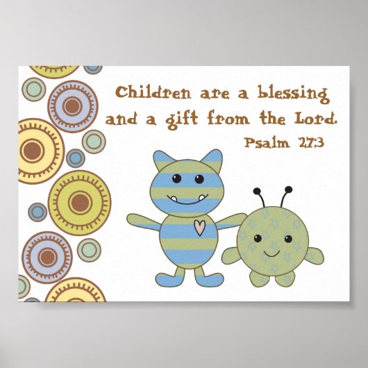 Kleine Monster Christlich Bibel Verse Poster (Vorne)