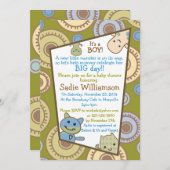 Kleine Monster, die Babyparty-Einladung spähen Einladung (Vorne/Hinten)