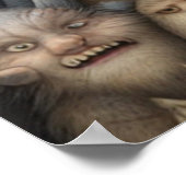 Kleine Monster, die sich für ein Foto einer Gruppe Poster (Ecke)