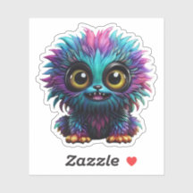 Kleine Monster, die Vinyl-Sticker nach Maß schneid