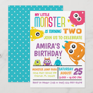 Kleine Monster Geburtstagsparty Einladung