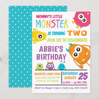 Kleine Monster Geburtstagsparty Einladung